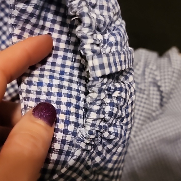 Talbots Perfect skimmers Pedal Pusher Blue checked sz 16W - Picture 9 of 10